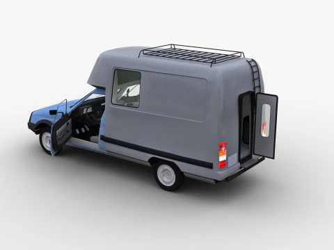 Camper with interior citroen c15 3D Model