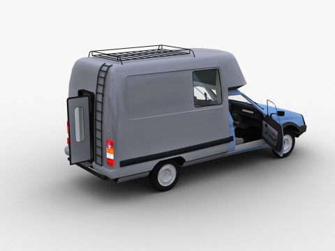 Camper with interior citroen c15 Modello 3D