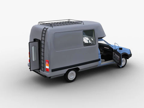 Camper with interior citroen c15 3D Model