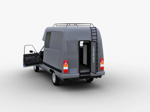 Camper with interior citroen c15 3D Model