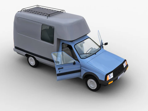 Camper with interior citroen c15 3D Model