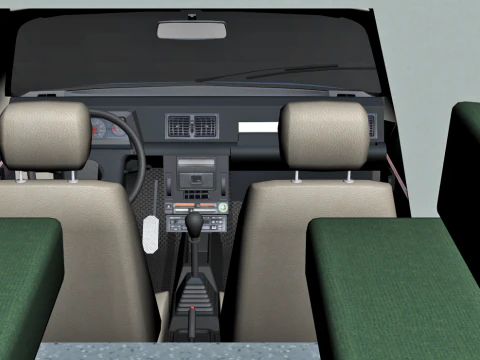 Camper with interior citroen c15 3D Model