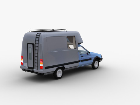 Camper with interior citroen c15 Modello 3D
