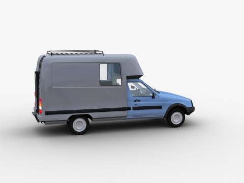 Camper with interior citroen c15 Modello 3D