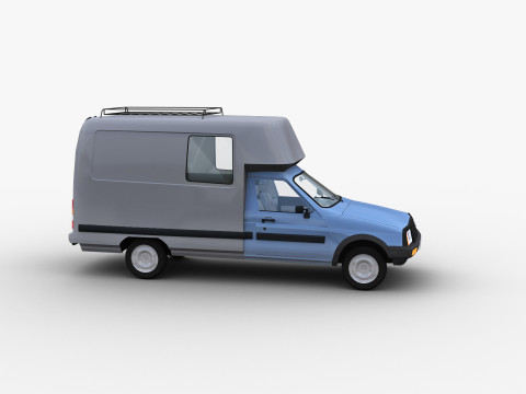 Camper with interior citroen c15 Modello 3D
