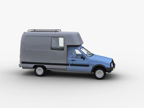 Camper with interior citroen c15 3D Model