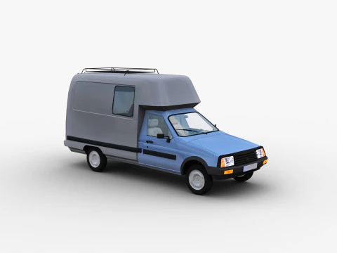 Camper with interior citroen c15 3D Model
