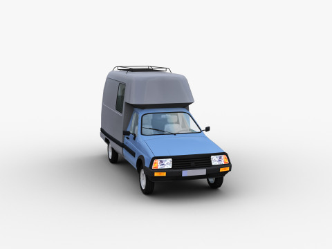 Camper with interior citroen c15 Modello 3D