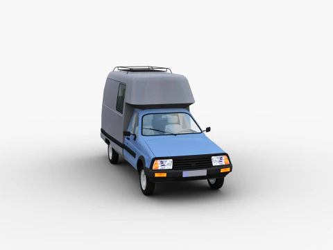 Camper with interior citroen c15 3D Model