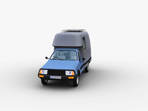 Camper with interior citroen c15 3D Model