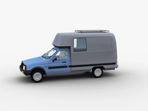 Camper with interior citroen c15 3D Model