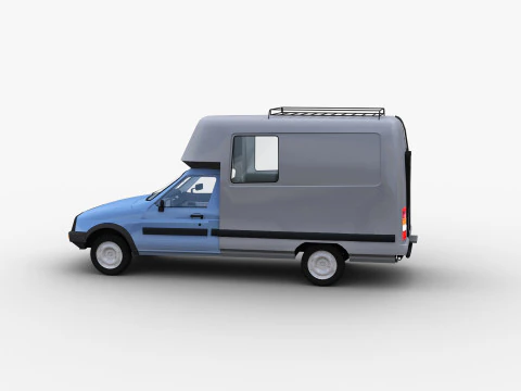 Camper with interior citroen c15 3D Model