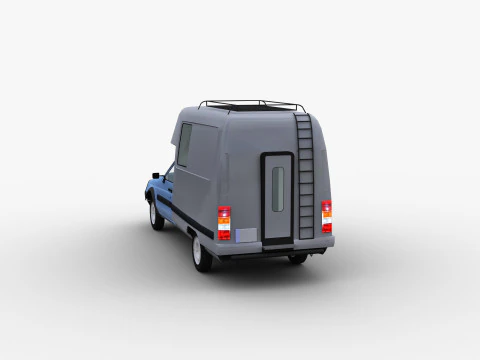 Camper with interior citroen c15 3D Model