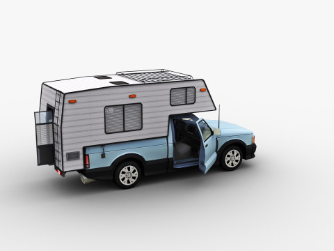 Camper Truck With Interior Modello 3D