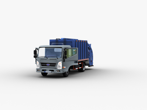 Garbage Truck with interior 3D Модель