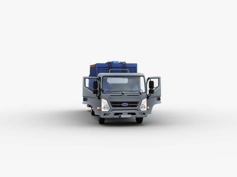 Garbage Truck with interior 3D Модель