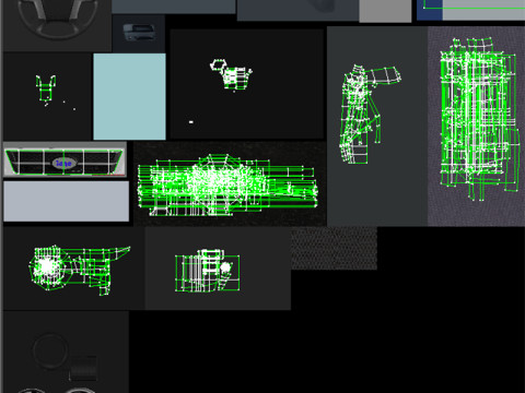 Garbage Truck with interior 3D Модель