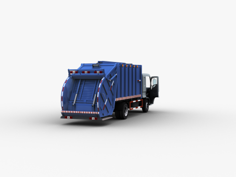 Garbage Truck with interior 3D Модель