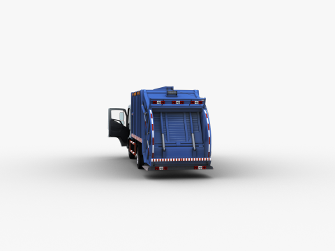 Garbage Truck with interior 3D Модель