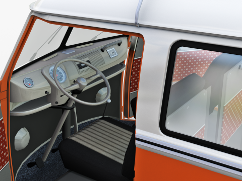 Camper Van Type 2 luggage Model 3D