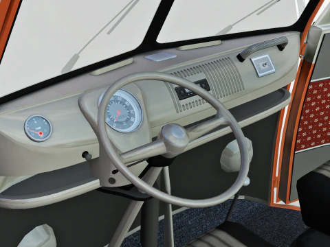 Camper Van Type 2 luggage 3D Model