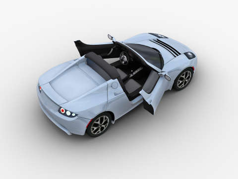 Tesla Roadster 2010 3D Модель