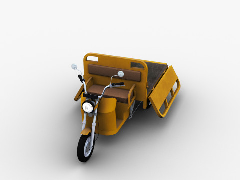 Electric Cargo Rickshaw 3D 모델