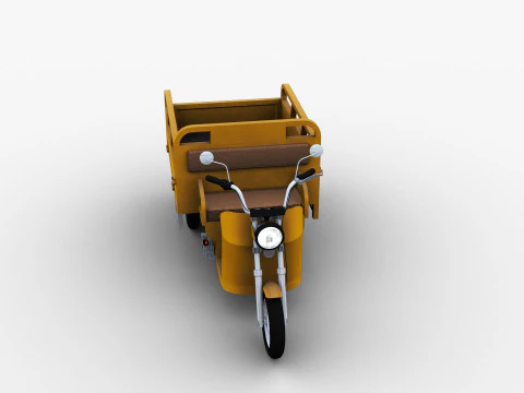 Electric Cargo Rickshaw 3D Model