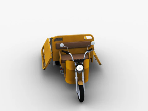 Electric Cargo Rickshaw 3D Model