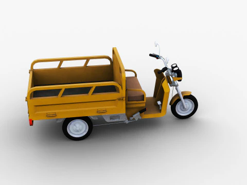 Electric Cargo Rickshaw 3D Model