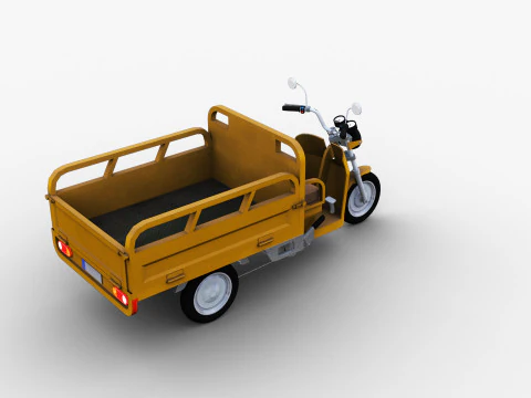 Electric Cargo Rickshaw 3D Model