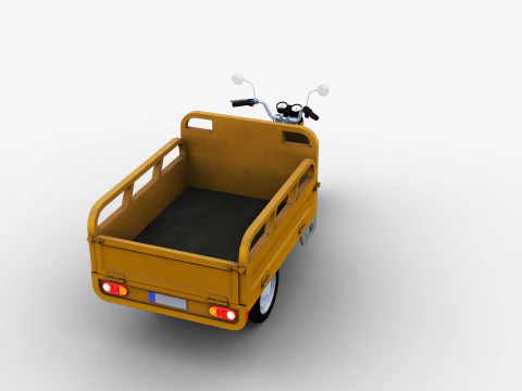 Electric Cargo Rickshaw 3D Model