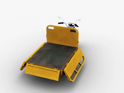 Electric Cargo Rickshaw 3D Model