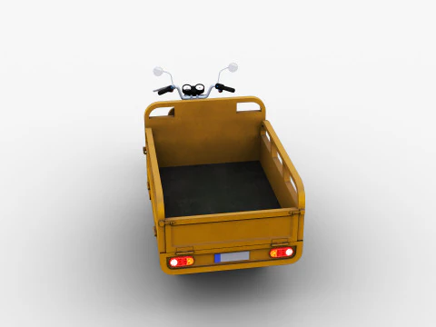 Electric Cargo Rickshaw 3D Model