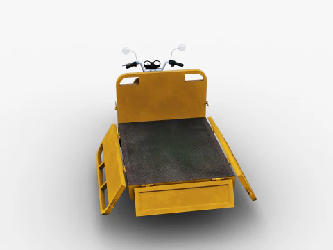 Electric Cargo Rickshaw 3D Model
