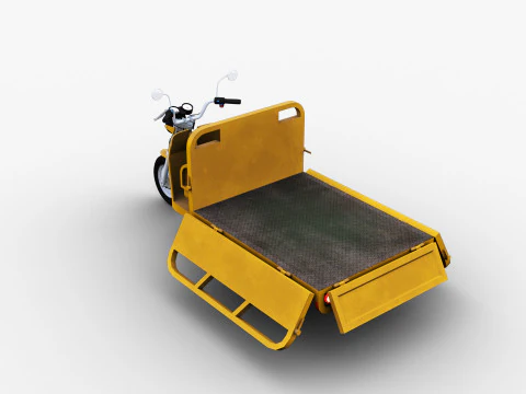 Electric Cargo Rickshaw 3D Model
