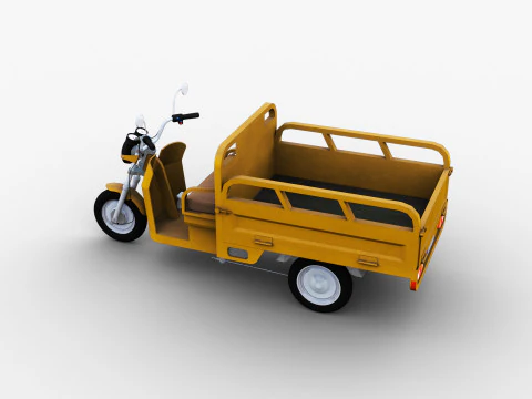 Electric Cargo Rickshaw 3D Model
