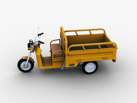 Electric Cargo Rickshaw 3D 모델