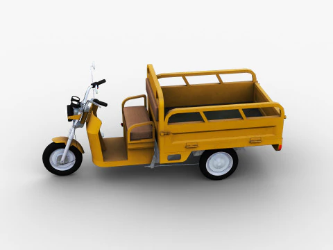 Electric Cargo Rickshaw 3D Model