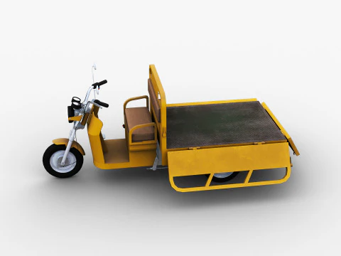 Electric Cargo Rickshaw 3D Model