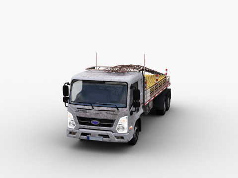 Construction Truck with interior 3D Model