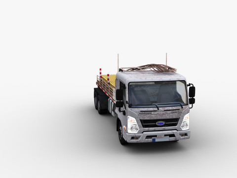 Construction Truck with interior 3D Model