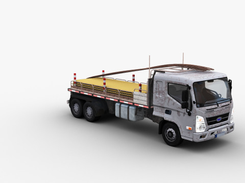 Construction Truck with interior 3D Model