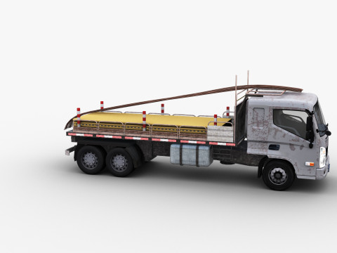 Construction Truck with interior 3D Model