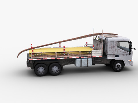 Construction Truck with interior 3D Model