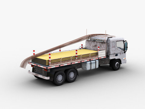 Construction Truck with interior 3D Model