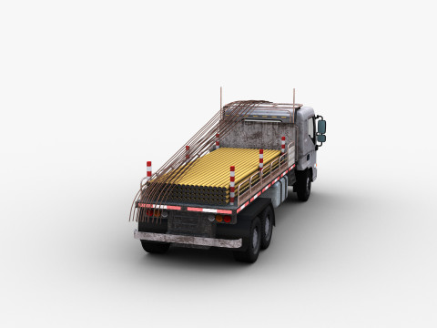 Construction Truck with interior 3D Model