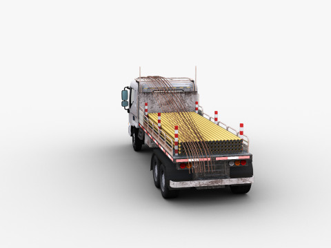 Construction Truck with interior 3D Model
