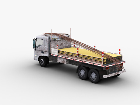 Construction Truck with interior 3D Model