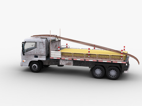 Construction Truck with interior 3D Model